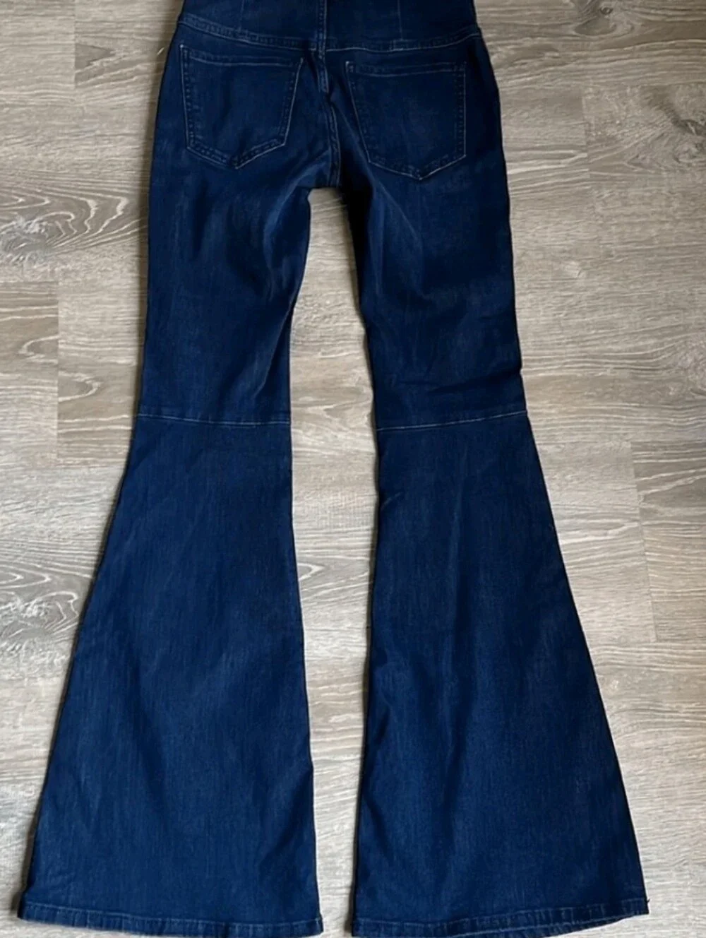 Free People High-Rise Dark Blue Flared Pull On Legging Jeans 28